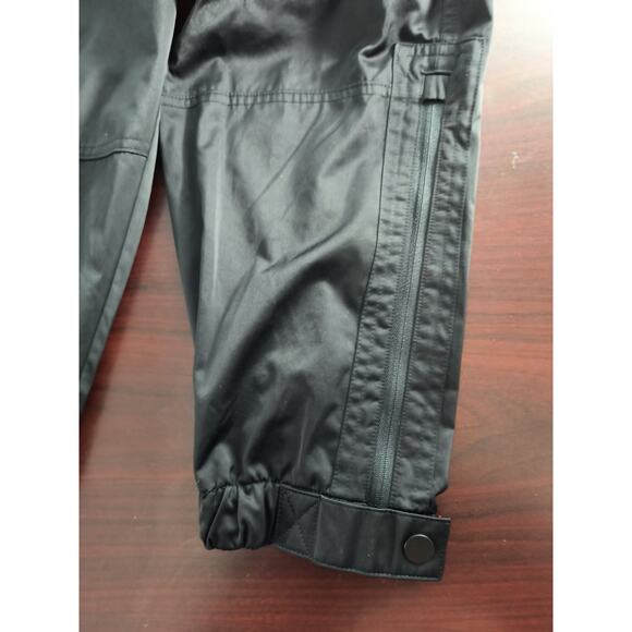 Athleta Radiant Jogger Pants Women's Sz 4 Black Satin Tapered Zip Leg Athleisure - Picture 6 of 16